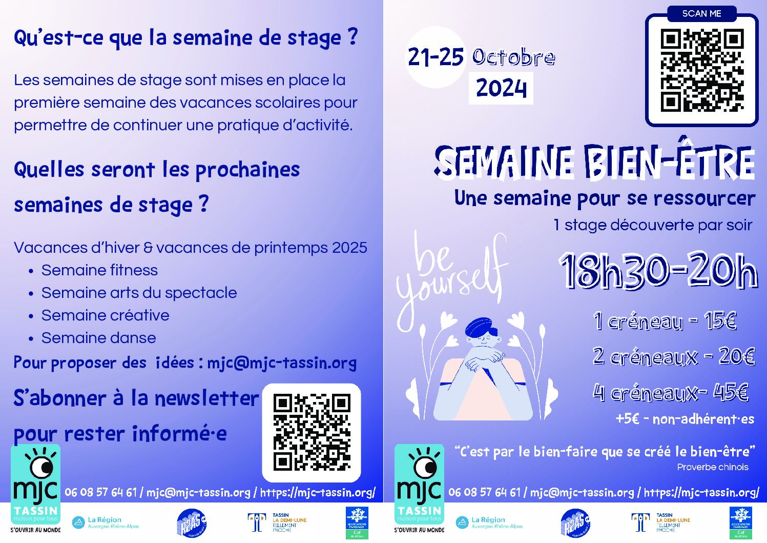 Stage semaine bien être