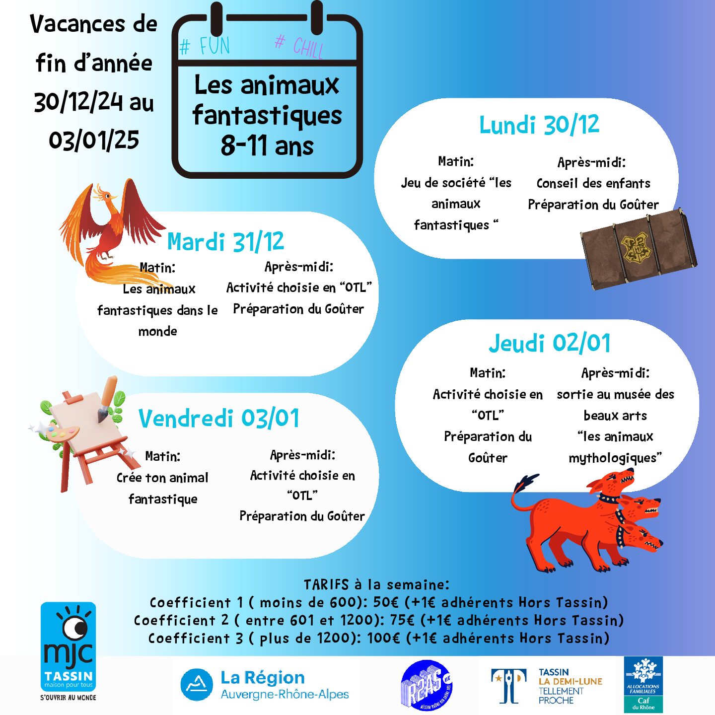 Programme vacances fin d’année 8-11 ans